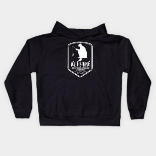 Ice Fishing Only the Strong Survive Kids Hoodie